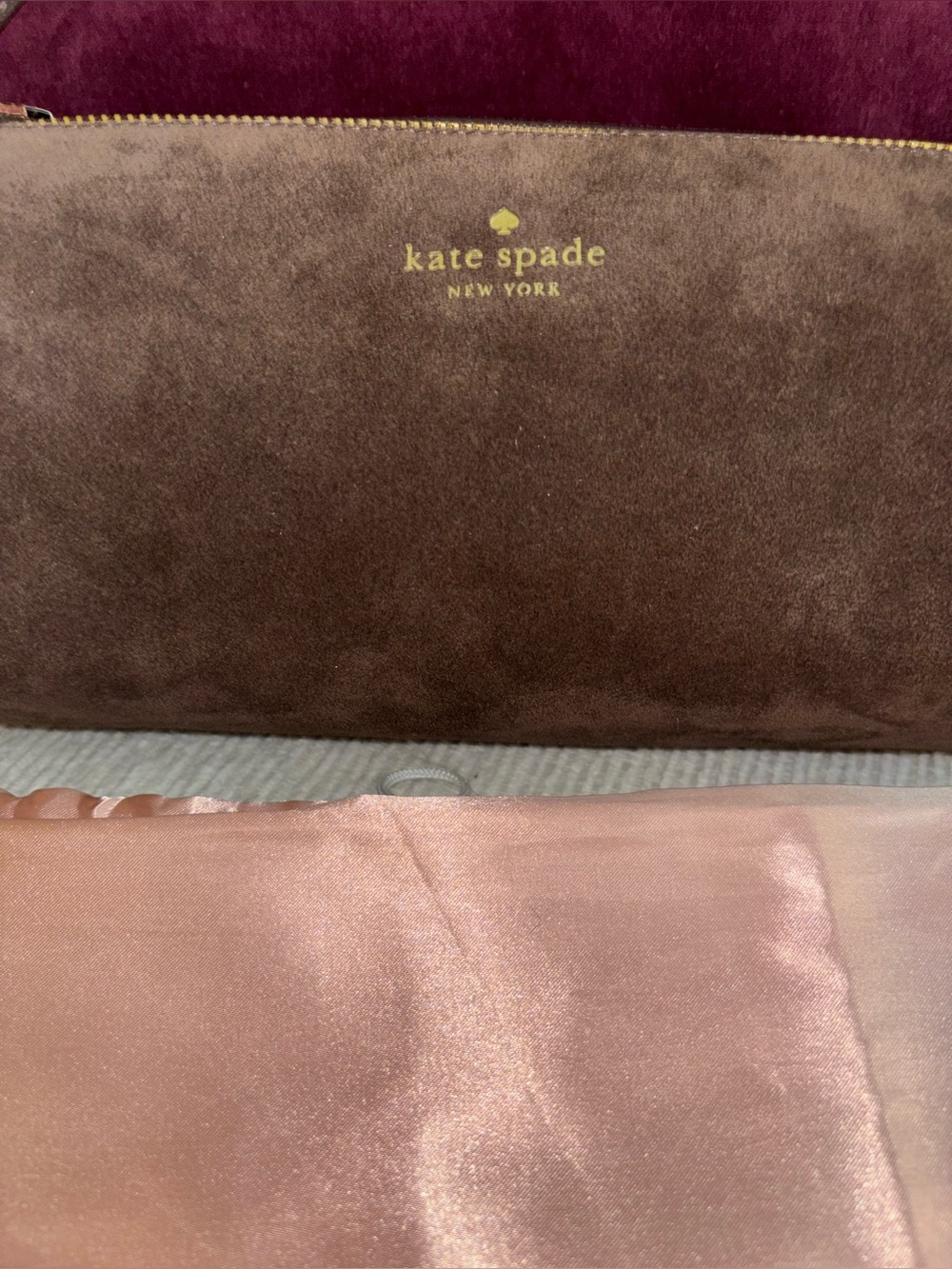 Kate Spade New York Roulette Medium Suede Shoulder Bag NWT - Picture 3 of 10